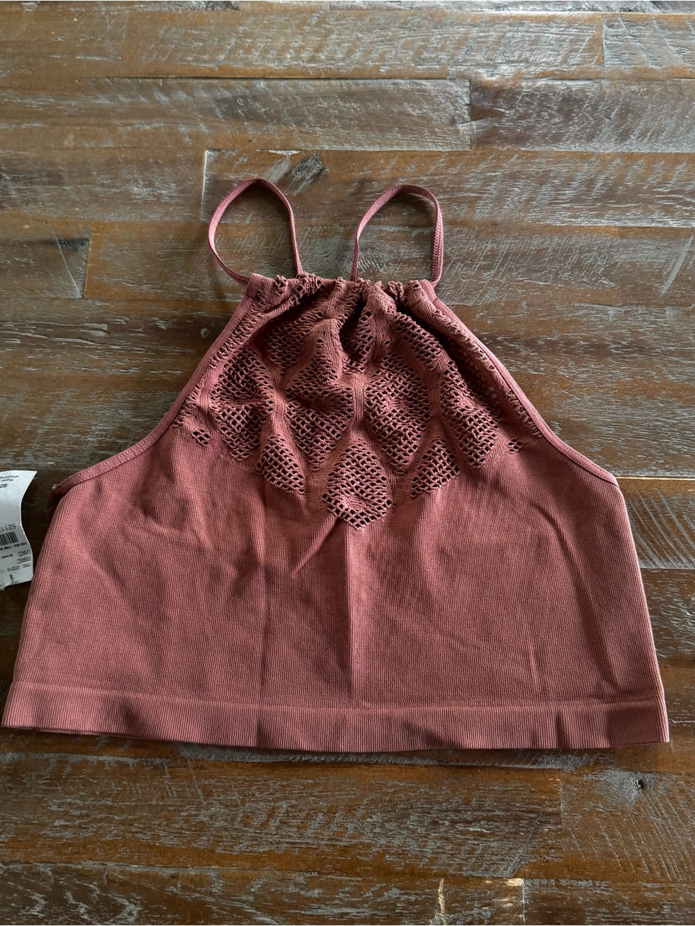 Buckle Mauve Crochet Halter Bralette